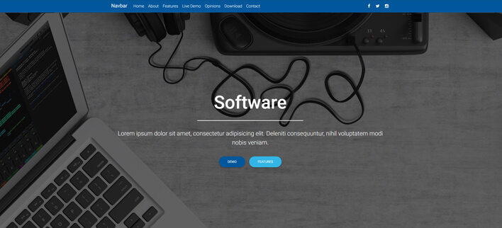 Software Landing Page - Material Design for WordPress